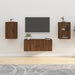 Wall Mounted Tv Cabinets 2 Pcs Brown Oak 40x34.5x60 Cm