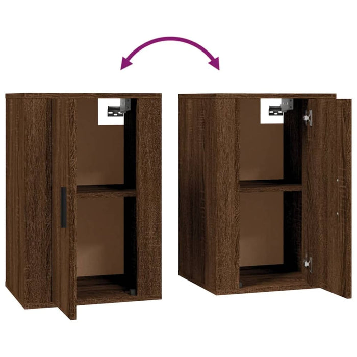 Wall Mounted Tv Cabinets 2 Pcs Brown Oak 40x34.5x60 Cm