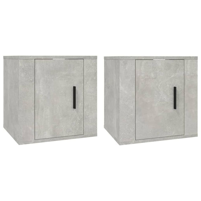 Wall Mounted Tv Cabinets 2 Pcs Concrete Grey 40x34.5x40 Cm
