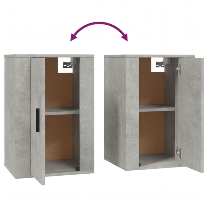 Wall Mounted Tv Cabinets 2 Pcs Concrete Grey 40x34.5x60 Cm