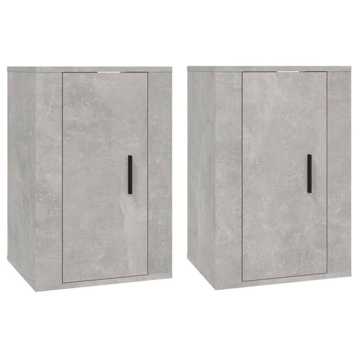 Wall Mounted Tv Cabinets 2 Pcs Concrete Grey 40x34.5x60 Cm