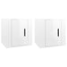 Wall Mounted Tv Cabinets 2 Pcs Glossy Look White 40x34.5x40