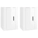 Wall Mounted Tv Cabinets 2 Pcs Glossy Look White 40x34.5x60