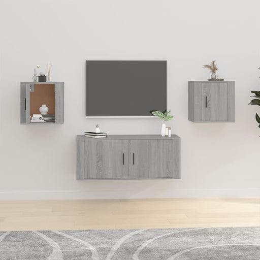 Wall Mounted Tv Cabinets 2 Pcs Grey Sonoma 40x34.5x40 Cm