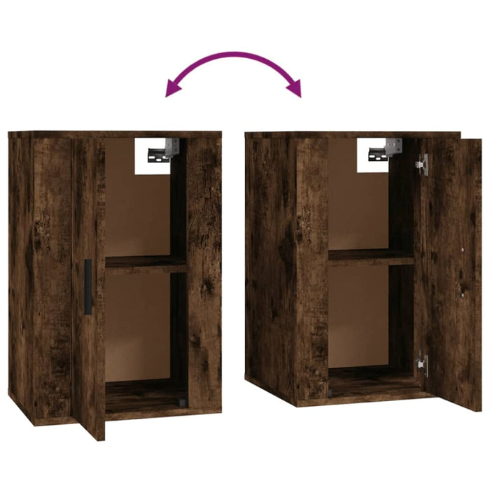 Wall Mounted Tv Cabinets 2 Pcs Smoked Oak 40x34.5x60 Cm