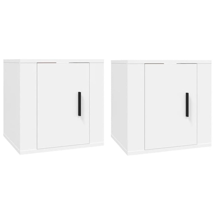 Wall Mounted Tv Cabinets 2 Pcs White 40x34.5x40 Cm Nollao
