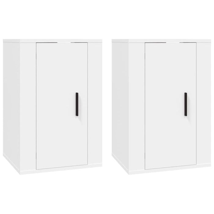 Wall Mounted Tv Cabinets 2 Pcs White 40x34.5x60 Cm Nollpi