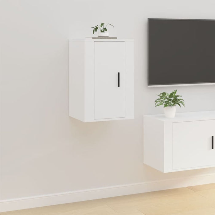 Wall Mounted Tv Cabinets 2 Pcs White 40x34.5x60 Cm Nollpi