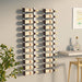 Wall Mounted Wine Rack for 12 Bottles 2 Pcs White Iron