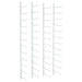 Wall Mounted Wine Rack for 24 Bottles 2 Pcs White Iron