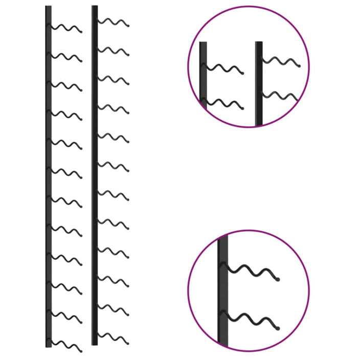 Wall-mounted Wine Rack for 24 Bottles Black Iron Xnkppi