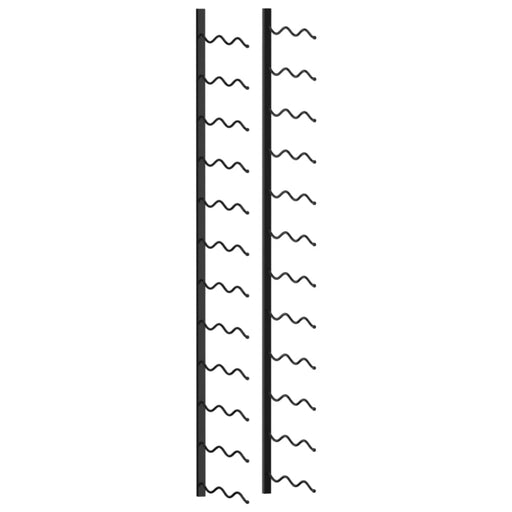 Wall-mounted Wine Rack for 24 Bottles Black Iron Xnkppi