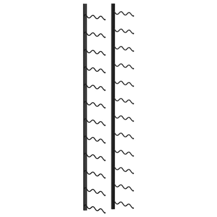 Wall-mounted Wine Rack for 24 Bottles Black Iron Xnkppi