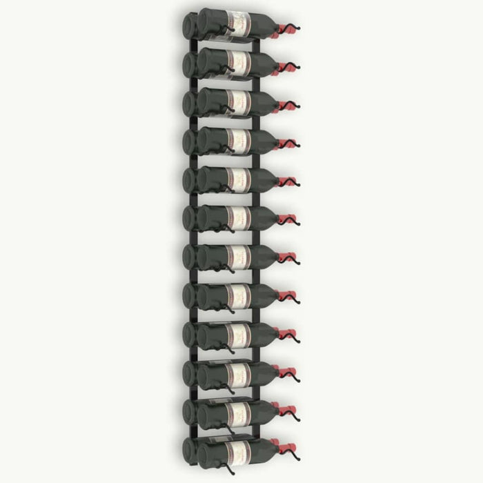 Wall-mounted Wine Rack for 24 Bottles Black Iron Xnkppi
