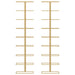 Wall-mounted Wine Rack For 9 Bottles 2 Pcs Gold Iron Tabkbt