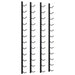 Wall Mounted Wine Racks for 12 Bottles 2 Pcs Black Iron