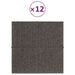 Wall Panels 12 Pcs Dark Grey 30x30 Cm Fabric 1.08 M² Taabtx