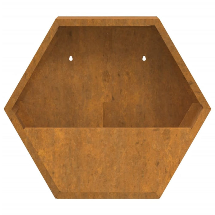 Wall Planters 2 Pcs Grey Corten Steel 46x10x40 Cm Nxtlnp