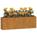 Wall Planters 2 Pcs Grey Corten Steel 53x10x17 Cm Nxtlnl