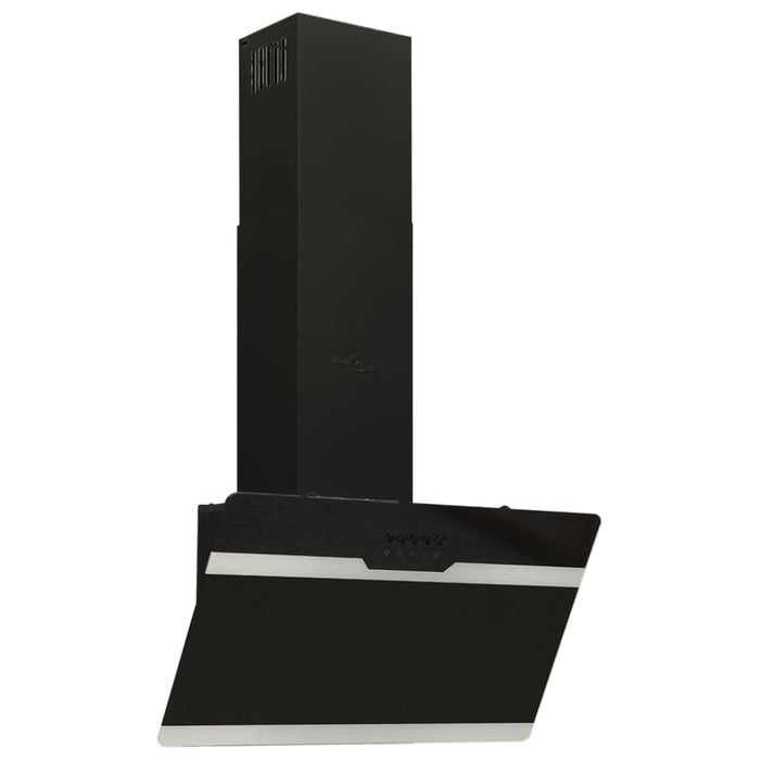 Wall Range Hood 60 Cm Steel And Tempered Glass Black Polli