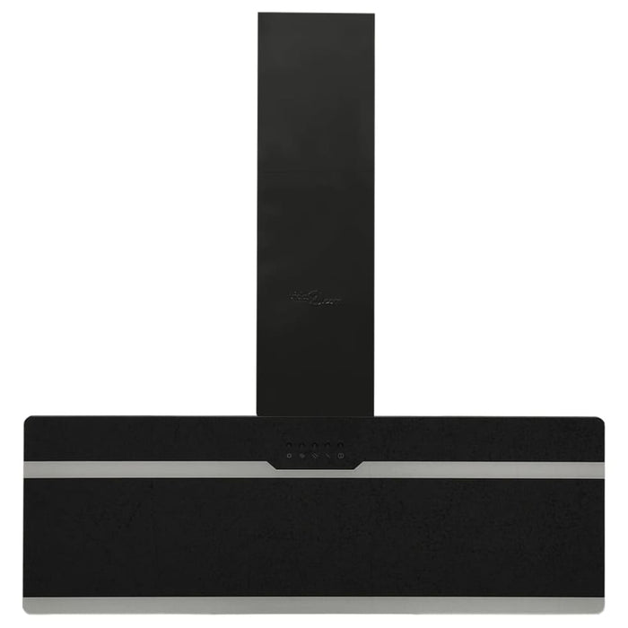 Wall Range Hood 90 Cm Steel And Tempered Glass Black Pollk