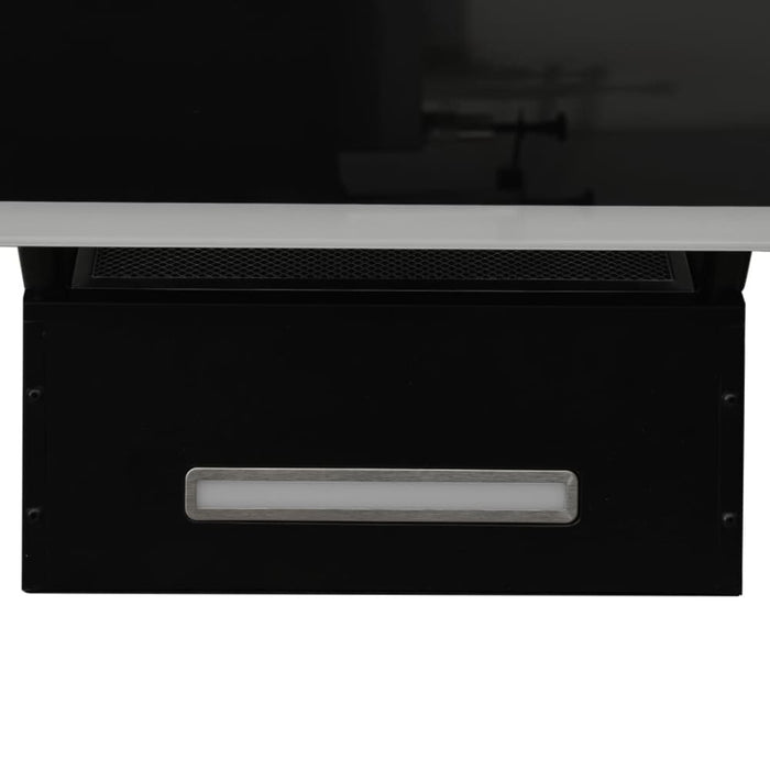 Wall Range Hood 90 Cm Steel And Tempered Glass Black Pollk
