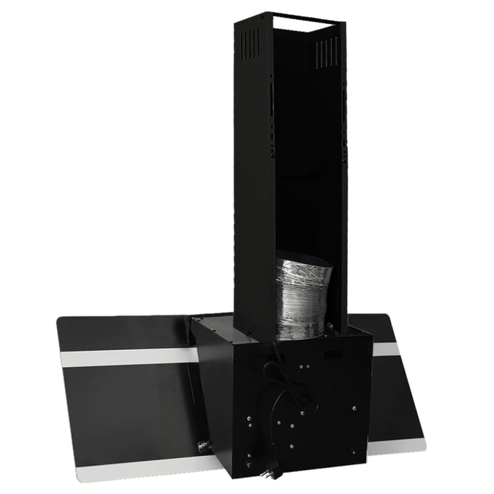 Wall Range Hood 90 Cm Steel And Tempered Glass Black Pollk