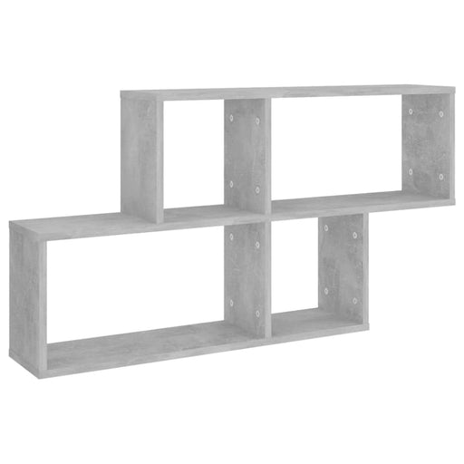 Wall Shelf Concrete Grey 100x18x53 Cm Chipboard Nbiola