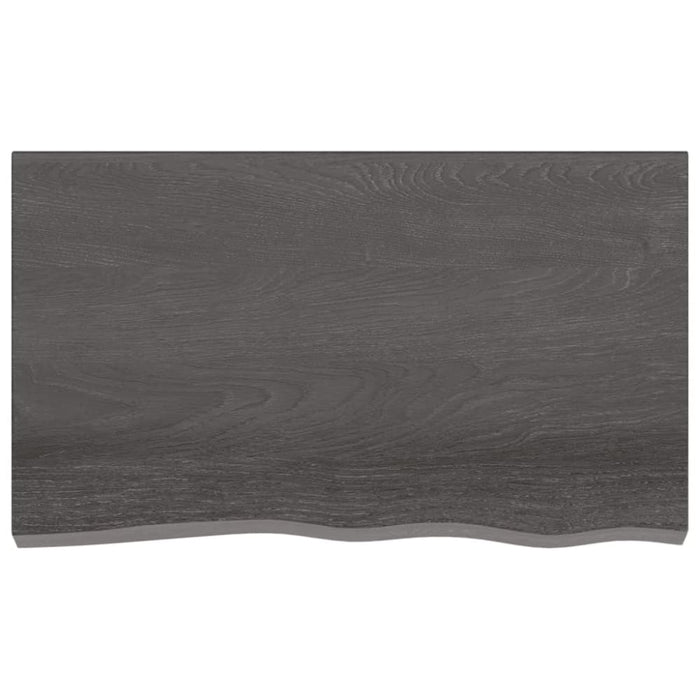 Wall Shelf Dark Grey 100x60x4 Cm Treated Solid Wood Oak