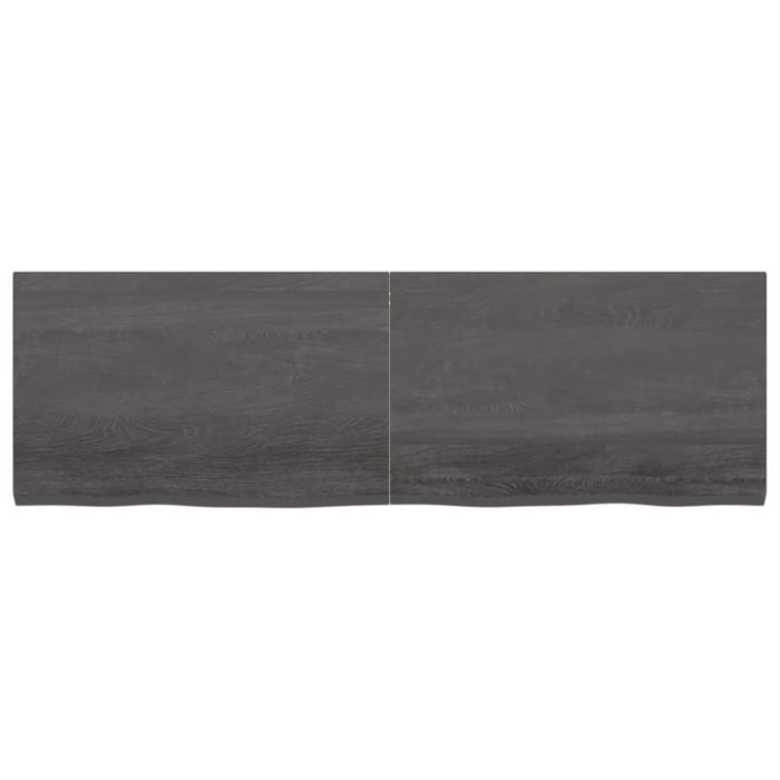 Wall Shelf Dark Grey 160x50x4 Cm Treated Solid Wood Oak