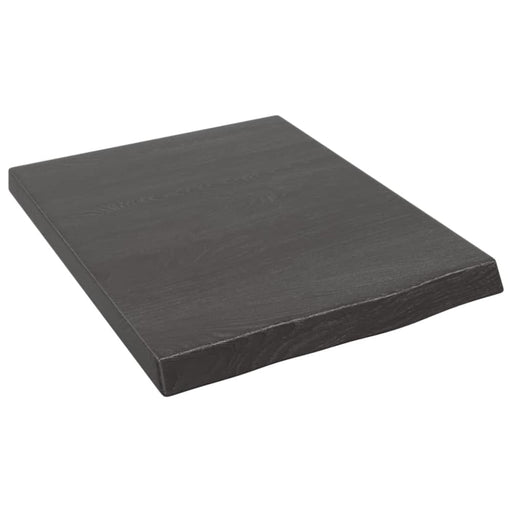 Wall Shelf Dark Grey 40x50x4 Cm Treated Solid Wood Oak