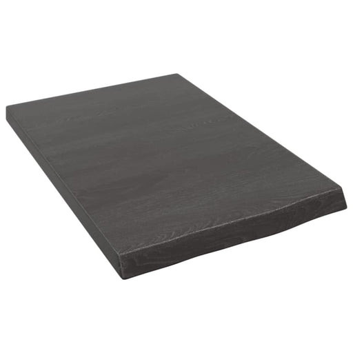 Wall Shelf Dark Grey 40x60x4 Cm Treated Solid Wood Oak
