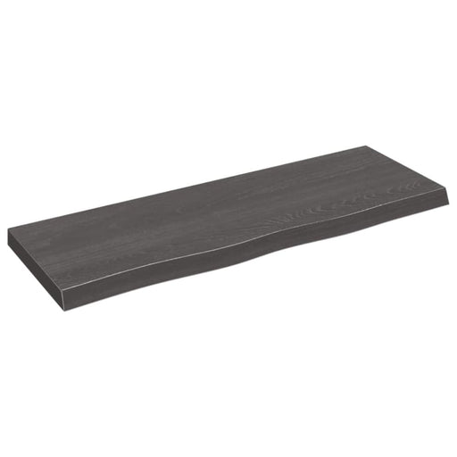 Wall Shelf Dark Grey 80x30x4 Cm Treated Solid Wood Oak