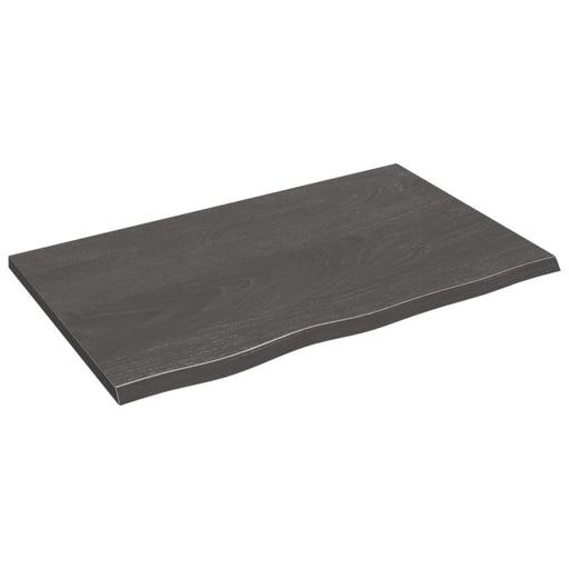 Wall Shelf Dark Grey 80x50x2 Cm Treated Solid Wood Oak