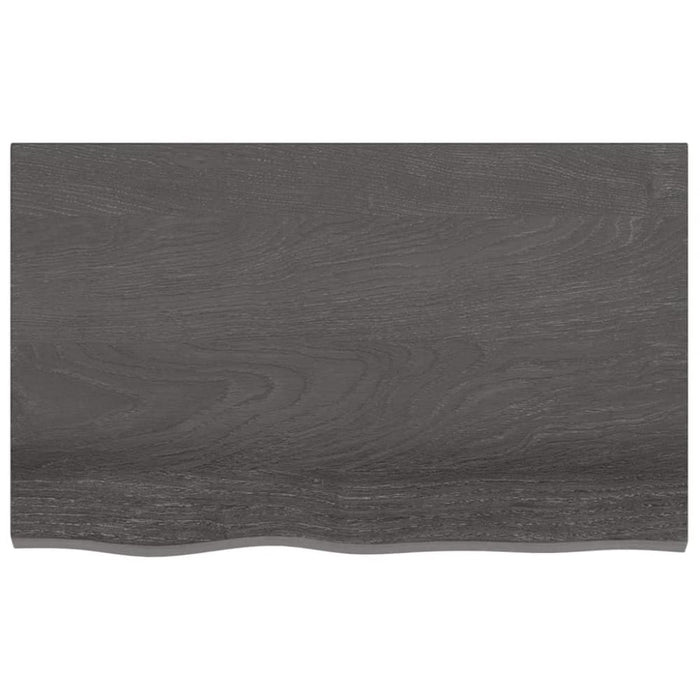 Wall Shelf Dark Grey 80x50x2 Cm Treated Solid Wood Oak