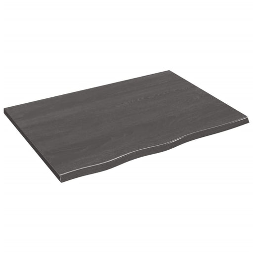 Wall Shelf Dark Grey 80x60x2 Cm Treated Solid Wood Oak