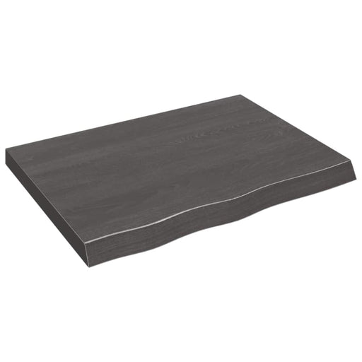 Wall Shelf Dark Grey 80x60x6 Cm Treated Solid Wood Oak