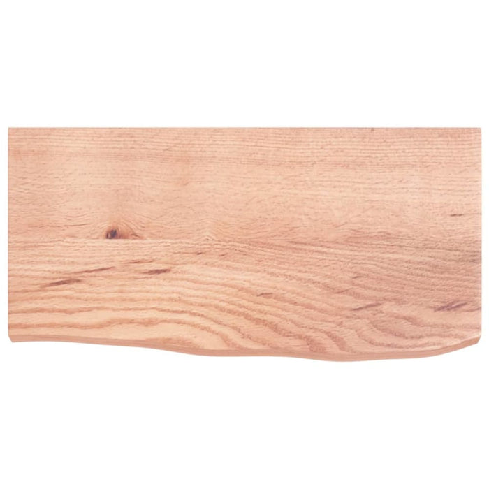 Wall Shelf Light Brown 60x30x4 Cm Treated Solid Wood Oak