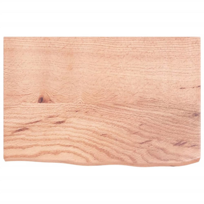 Wall Shelf Light Brown 60x40x4 Cm Treated Solid Wood Oak