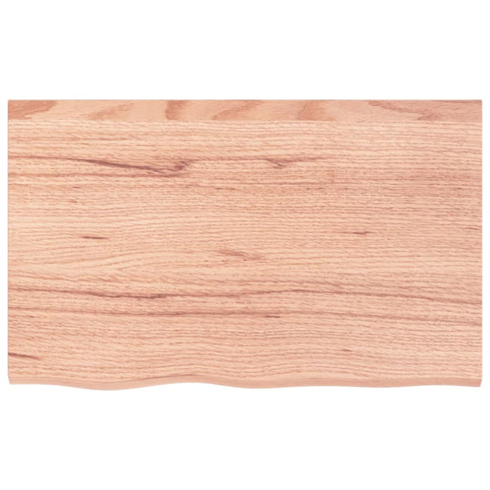 Wall Shelf Light Brown 80x50x2 Cm Treated Solid Wood Oak