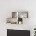 Wall Shelf White and Sonoma Oak Chipboard Nbiolp