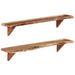 Wall Shelves 2 Pcs 110x20x18 Cm Solid Wood Acacia Ttinxa