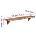 Wall Shelves 2 Pcs 110x20x18 Cm Solid Wood Acacia Ttinxa