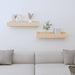 Wall Shelves 2 Pcs 50x12x9 Cm Solid Wood Pine Nxtpna