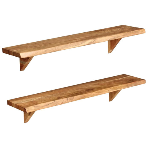 Wall Shelves 2 Pcs 90x20x16 Cm Solid Acacia Wood Xaikxn