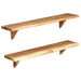 Wall Shelves 2 Pcs 90x20x16 Cm Solid Acacia Wood Xaikxn