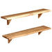Wall Shelves 2 Pcs 90x20x16 Cm Solid Acacia Wood Xaikxn