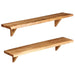 Wall Shelves 2 Pcs 90x20x16 Cm Solid Acacia Wood Xaikxn