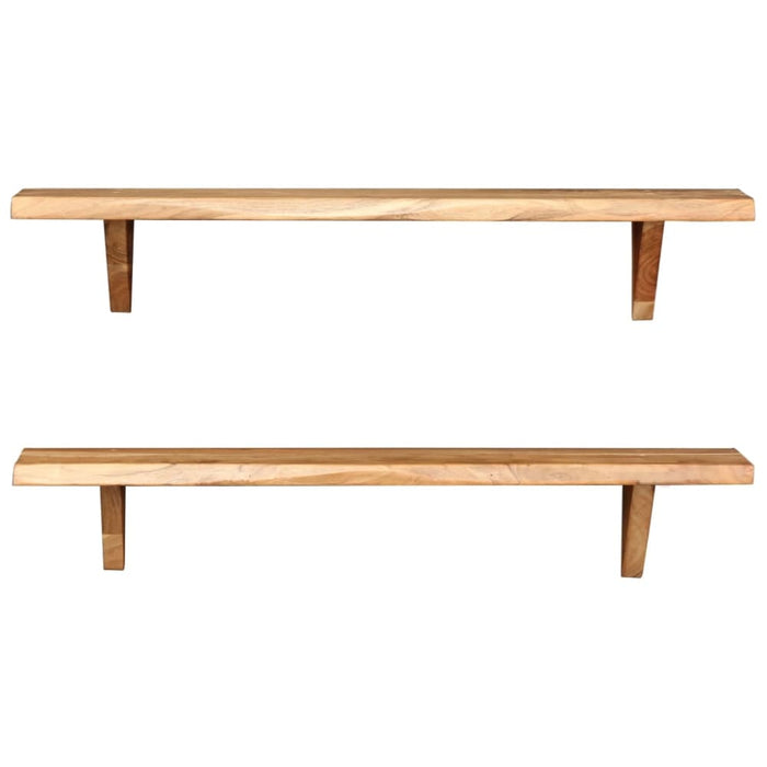 Wall Shelves 2 Pcs 90x20x16 Cm Solid Acacia Wood Xaikxn