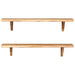 Wall Shelves 2 Pcs 90x20x16 Cm Solid Acacia Wood Xaikxn